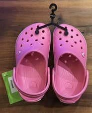 Image of Crocs Unisex Kids Crocband K Clogs, Party Pink, 2 UK New with tags
