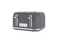 Image of Breville VTR013 Curve 4 Slice Toaster - Grey and Chrome