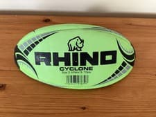 Image of Rhino Cyclone Rugby Ball Size 5 Green Rugby Ball