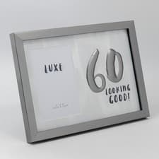 Image of Hotchpotch Luxe Birthday Gunmetal Photo Frame 4x6" - 60 (Male)