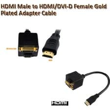 Image of HDMI Male to HDMI DVI-D Female Splitter HD Cable Adapter for TV Laptop UKDC
