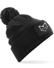 Image of Embroidered beanie with fox black snow star patch