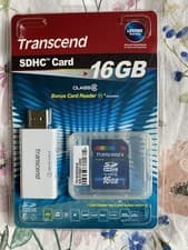 Image of Transcend 16 GB, Class 10 (10MB/s) - SDHC Card - (TS16GSDHC10) RRP £49.95