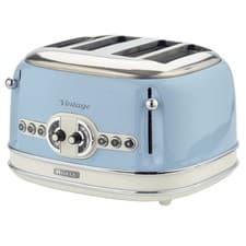 Image of Ariete 32cm 4 Slice Blue Vintage Toaster