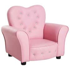Image of Kids Toddler Sofa Children Armchair Seating Chair Relax Girl Princess Pink