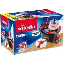 Image of Vileda Easy Wring Turbo Mop and Bucket Set for Hard Floors, Telescopic Handle