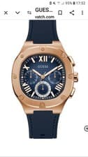 Image of Guess Men's Multifunction Navy Silicone Watch