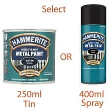 Image of Hammerite Direct To Rust Quick Drying Metal Paint - All Colour 250ml - 400ml