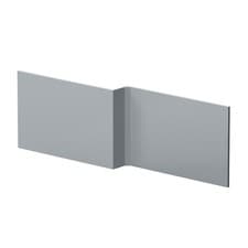 Image of Hudson Reed Satin Grey 1700mm L-Shaped 18mm MDF Bath Panel Modern Bathroom