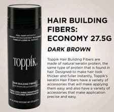 Image of TOPPIK DARK BROWN Hair Fibers spray BUY 3 GET 1 FREE real hair loss fibres 27g