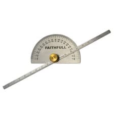 Image of Faithfull PDG/6 Depth Gauge with Protractor 150mm (6in)