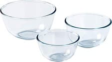 Image of Pyrex – 8023509 – 3 Pieces; Glass Mixing Bowls/Salad Bowl – 0.5 L; 1 2 L...