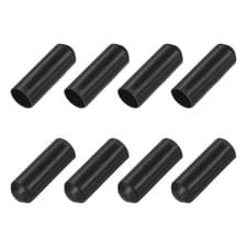 Image of 8Pcs Heat Shrink End Cap 15mm ID x 45mm L 2:1 Ratio Heat Shrink Cap Black