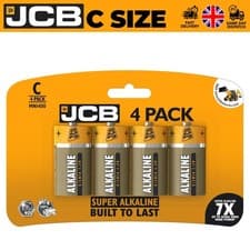 Image of JCB Super Alkaline Batteries C Size 1.5V LR14 MN1400 – Pack of 4