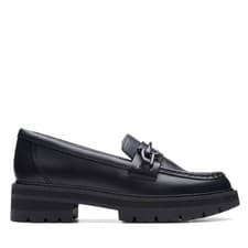 Image of Clarks Womens Orianna Bit Black Leather Casual Shoes