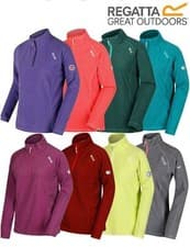 Image of Regatta Womens Montes Half Zip Light Micro Fleece Pullover Top Sweater Hiking