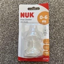 Image of NUK First Choice+ Silicone Teat 0-6m Medium 2Pk