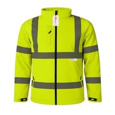 Image of Hi Viz Softshell Jacket Reflective Safety Workwear PPE S to 3XL