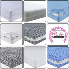Image of Mattress Protector Zipped Cover Anti Bed Bug Total Encasement Double & King Size