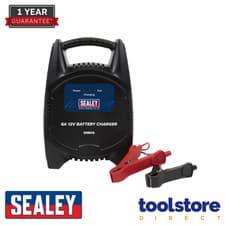 Image of Sealey DSBC6 6A 12V Battery Charger 230V Compact Smart Charger