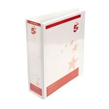 Image of 5 Star Office A4 Presentation Lever Arch File Polypropylene 65mm White