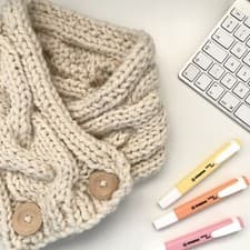 Image of Knitting Pattern To Make A Neck Warmer Scarf