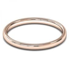 Image of 9ct Rose Gold 2mm Classic Double Comfort Court Wedding Ring