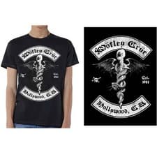 Image of Motley Crue T Shirt Feelgood Hollywood Est 1981 Band Logo Official Mens Black