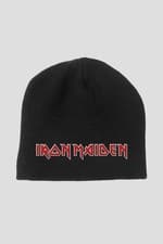 Image of Iron Maiden Beanie Hat classic Band Logo Book of Souls new Official Black