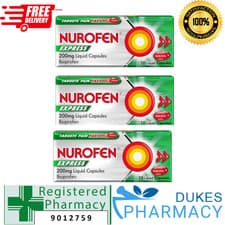 Image of Nurofen Express 200mg x30 Liquid Capsules | Targeted Pain Relief
