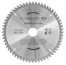 Image of 210mm x 30mm Bore + Reducer 60T TCT Circular Saw Blade For Wood UK Fast Postage