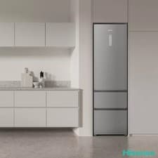 Image of Hisense RM469N4ACDUK - Stainless Steel Fridge Freezer - 368L - D Rated