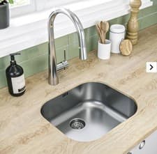Image of Single Bowl Undermount Chrome Stainless Steel Kitchen Sink - Essence Ava