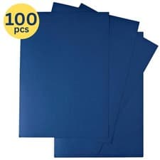 Image of GBC LeatherGrain A4 Binding Covers (Pack of 100) 250gsm Royal Blue CE040029