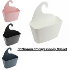 Image of Bathroom Storage Caddy Basket W/ Self-Draining Design Wall Organizer
