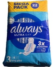 Image of Always Ultra Long Plus Sanitary Pads (Size 3) with Wings 22 Pads