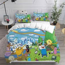 Image of Adventure Time Finn & Jake Duvet Cover Pillowcase Bedding Set Single Double Xmas