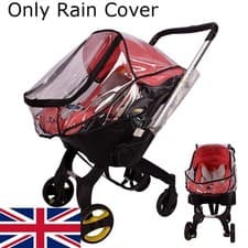 Image of Baby Car Seat Carrier Rain Cover For Doona, Baby Stroller Transparent Travel Car