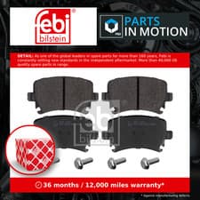 Image of Brake Pads Set Rear 16540 Febi 1K0698451 1K0698451B 1K0698451D 1K0698451E 23914