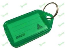 Image of Kevron Pack 10 ID5 GREEN 100% Genuine Plastic Clicktag Label Key Tags Click Tag