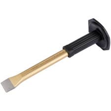 Image of Draper Expert Flat Cold Chisel With Hand Grip Chrome Vanadium Steel 300 x 32mm