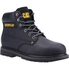 Image of Mens CAT Safety Boots Powerplant S3 Wide Steel Toe Cap Leather Industrial