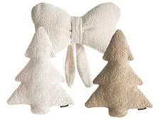 Image of Set of 3 Decorative Cushions WINTERLAND Boucle 30 x 35 cm 45 x 25 cm Light Beige