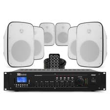 Image of 8" Wall Speaker System with 5 Channel Bluetooth Mixer Amplifier - 6x PD BD80TW