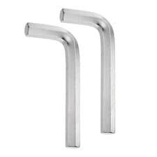 Image of 2pcs Hex Key Wrench 17mm L-Shape Hexagon Metric Wrenches Silver