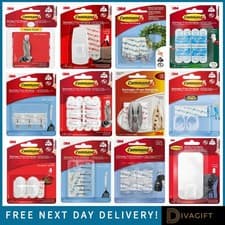 Image of 3M COMMAND WHITE CLEAR HOOKS AND DECORATING CLIPS INDOOR DECORATION DAMAGE FREE