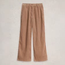Image of White Stuff Belle Cord Wide Leg Trousers Light Natural