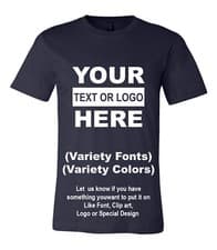 Image of Personalized Custom T-Shirt Print Your Logo Photo Custom Made Shirt