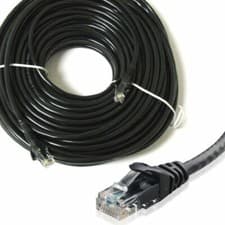 Image of 50m Black External Outdoor Network Ethernet Cable Cat5e LAN PC Router Modem RJ45