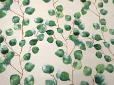 Image of EUCALYPTUS LEAVES Full Colour Cotton Fabric Lampshades Blinds Curtains Cushions